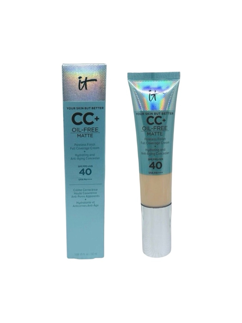 IT Cosmetics CC+ Oil-Free Matte Cream SPF 40 - 1.08 fl oz / 32 ml - Fair Light